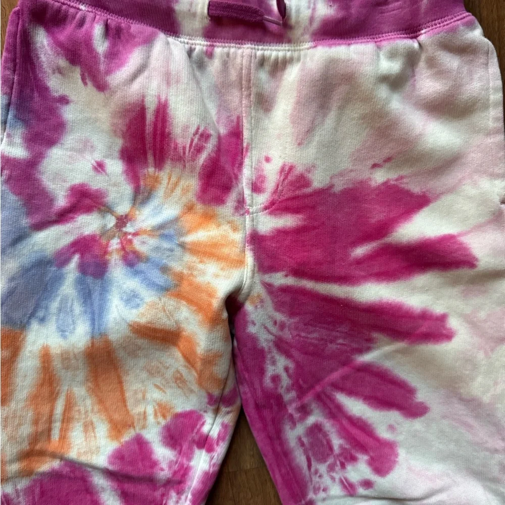 Lands’ End‎ Tie Dye Jogger Pants Pink Tie Dye, Girls Size LRG 10 12 Sweatpants - Picture 3 of 5